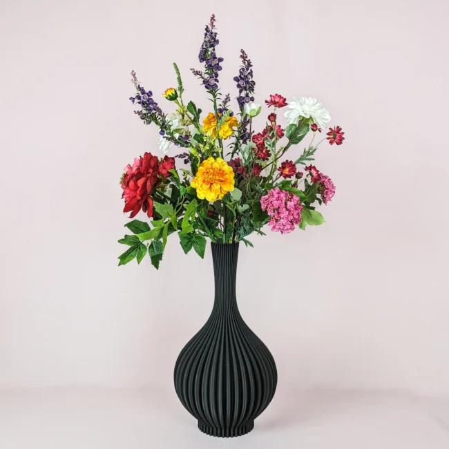 Zijden veldboeket met kleurrijke kunstbloemen