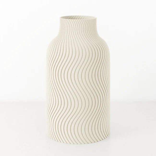 Japandi vaas MILA - een elegante blikvanger. Kleur beige.